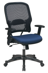 Professional Dark Back Managers Chair with Indigo Fabric Seat Professional Dark Back Managers Chair with Indigo Fabric Seat