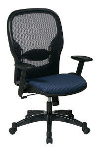 Professional Breathable Mesh Back Chair with Indigo Fabric Seat Professional Breathable Mesh Back Chair with Indigo Fabric Seat