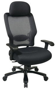 Dark Back and Mesh Seat Big and Tall Chair Dark Back and Mesh Seat Big and Tall Chair