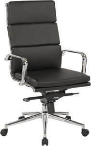 High-Back Black Eco Leather Chair