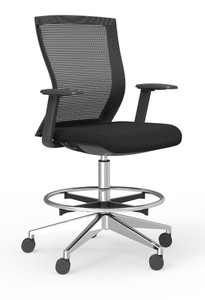 Oroblanco Black Hi-Task Chair with Casters Oroblanco Black Hi-Task Chair with Casters