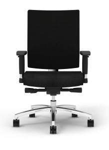 Ambarella Black Full Back Chair with Casters