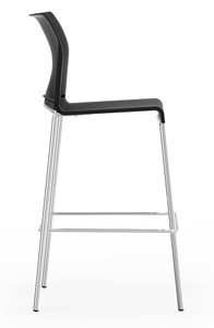 Pommerac Black Polypropylene Barstool