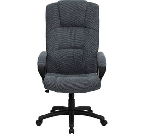 High Back Gray Fabric Executive Swivel Chair with Arms [DXBTi9022iBK]
