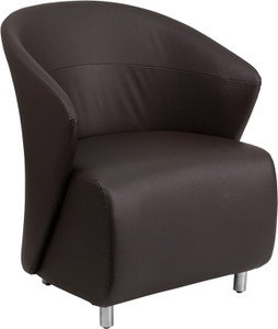 Dark Brown Leather Lounge Chair