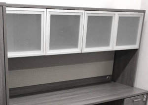 AM-Series 4-Door Storage Hutch with Glass Doors AM-Series 4-Door Storage Hutch with Glass Doors