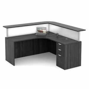 OSL-Series  Reception Desk with Full Pedestals and Ample Storage - Typical NXOS36