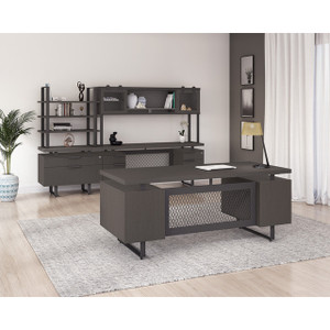 Palis Collection Executive Desk, Wall Mountable Hutch with Sliding Doors, and Lateral File/Bookcase Hutch Palis Collection Executive Desk, Wall Mountable Hutch with Sliding Doors, and Lateral File/Bookcase Hutch