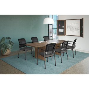 OSL-Series Conference/ Multi-Purpose Boat Shaped Conference Table, Slab Base with Modesty Panel  Typical - NXOSC25 OSL-Series Conference/ Multi-Purpose Boat Shaped Conference Table, Slab Base with Modesty Panel  Typical - NXOSC25