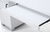 Floating Top 79" White Matte Lacquer Executive Desk