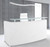 72" Modern High Gloss White Curved Reception Desk