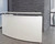 72" Modern High Gloss White Curved Reception Desk