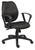 Black Fabric Mid Back Task Chair with Loop Arms