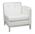 Wall Street White Modular Right Arm Chair