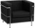 Regal Series Contemporary Black Leather Chair