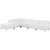 Imagination Series White Leather Sectional Configuration, 6 Pieces