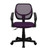 Mid-Back Purple Mesh Task Chair with Arms