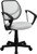 Mid-Back White Mesh Task Chair with Arms
