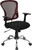 Mid-Back Burgundy Mesh Office Chair with Chrome Base