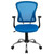 Mid-Back Blue Mesh Office Chair with Chrome Finished Base