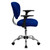 Mid-Back Blue Mesh Task Chair with Arms (MF-H-2376-F-BLUE-ARMS-GG)