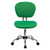 Mid-Back Bright Green Mesh Task Chair with Chrome Base