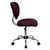Mid-Back Burgundy Mesh Task Chair with Chrome Base