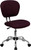 Mid-Back Burgundy Mesh Task Chair with Chrome Base