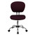 Mid-Back Burgundy Mesh Task Chair with Chrome Base