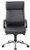 Black Contemporary High-Back Executive Chair with Polished Aluminum Arms