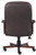 Brown Leather Cherry Finish Mid-Back Executive Chair