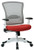 White Breathable Mesh Chair with Rouge Color Padded Mesh Seat