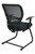 Professional Dark Back Visitors Chair with Mesh Seat