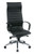 High-Back Black Eco Leather Chair with Headrest