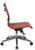 Armless Mid Back Red Eco Leather Chair