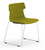 Tikal Moss Green Sled Base Upholstered Side Chair