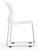 Pommerac White Stacking Chair with Sled Base and Seat Cushion