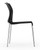 Pommerac Black Four Leg Stacking Chair