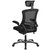High Back Black Mesh Executive Swivel Chair with Chrome Plated Nylon Base and Flip-Up Arms