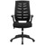 High Back Designer Black Mesh Executive Swivel Chair with Height Adjustable Flip-Up Arms