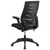 High Back Designer Black Mesh Executive Swivel Chair with Height Adjustable Flip-Up Arms
