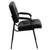 Black Leather Executive Side Reception Chair with Black Frame Finish