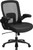 Big & Tall 500 lb. Rated Black Mesh Executive Swivel Chair with Leather Seat and Adjustable Lumbar