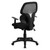 Mid-Back Black Mesh Swivel Task Chair with Flexible Dual Lumbar Support and Arms