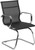 Transparent Black Mesh Side Reception Chair with Chrome Sled Base