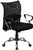 Mid-Back Black Mesh Swivel Manager's Chair with Adjustable Lumbar Support and Arms