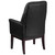 High Back Traditional Tufted Black Leather Side Reception Chair