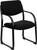 Black Fabric Executive Side Reception Chair with Sled Base