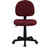 Mid-Back Burgundy Fabric Swivel Task Chair
