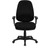 High Back Black Fabric Executive Swivel Chair with Adjustable Arms